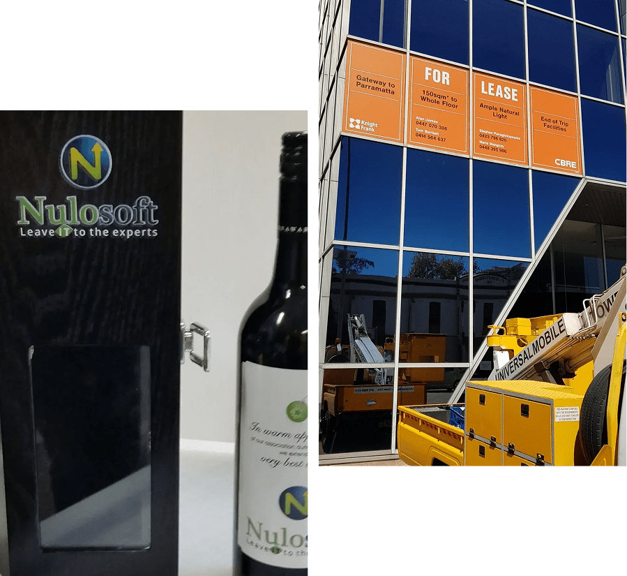 Construction equipment outside building